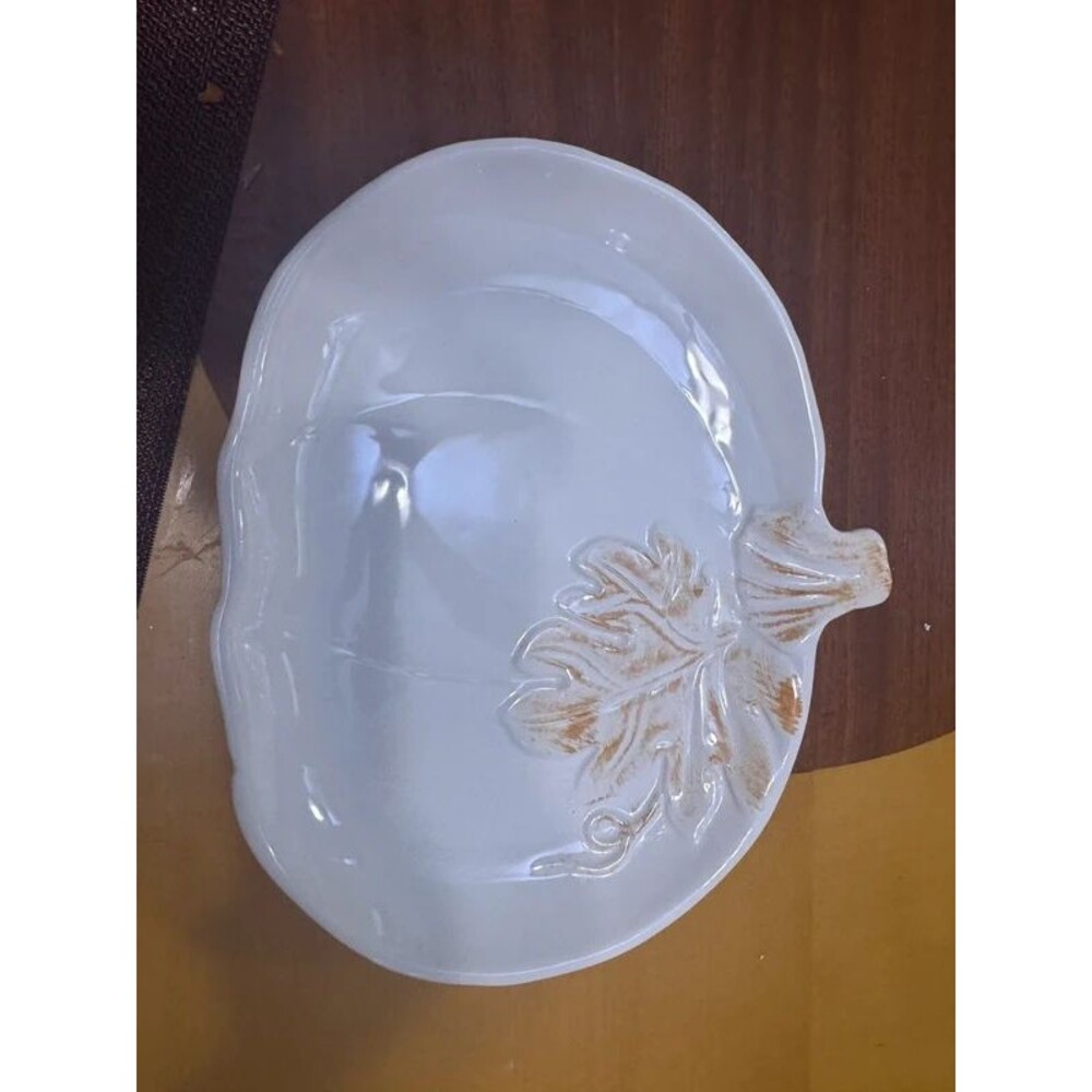 Ceramic pumpkin platter